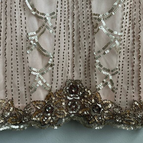 NEW Sue Wong Nocturne Gatsby Beaded Sleeveless Cocktail Mini Dress Size 8 - Picture 9 of 15